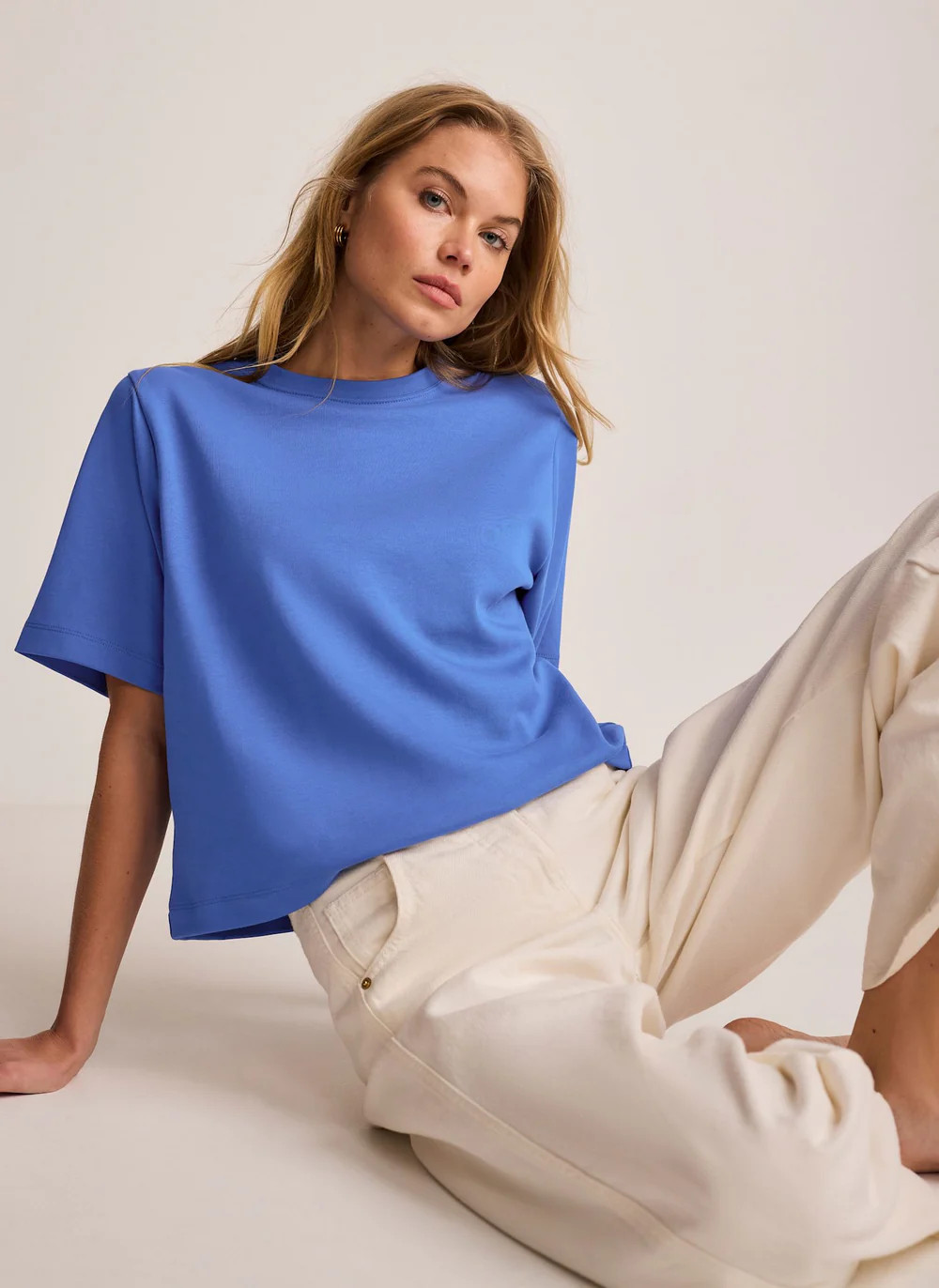 Blue Ultimate Cotton T-Shirt | Mint Velvet