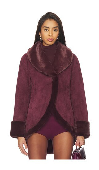 Unreal Fur Perfect Stranger Jacket in Burgundy. - size M | Revolve Clothing (Global)
