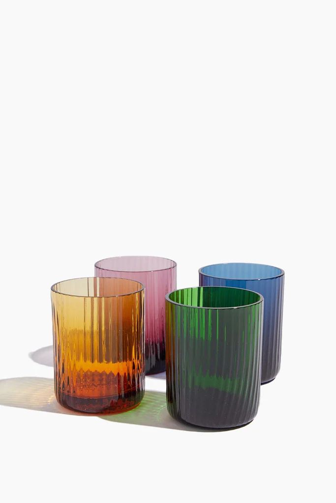 Liquor Glasses in Misty Rainbow Mix - Set of 4 | Hampden Clothing