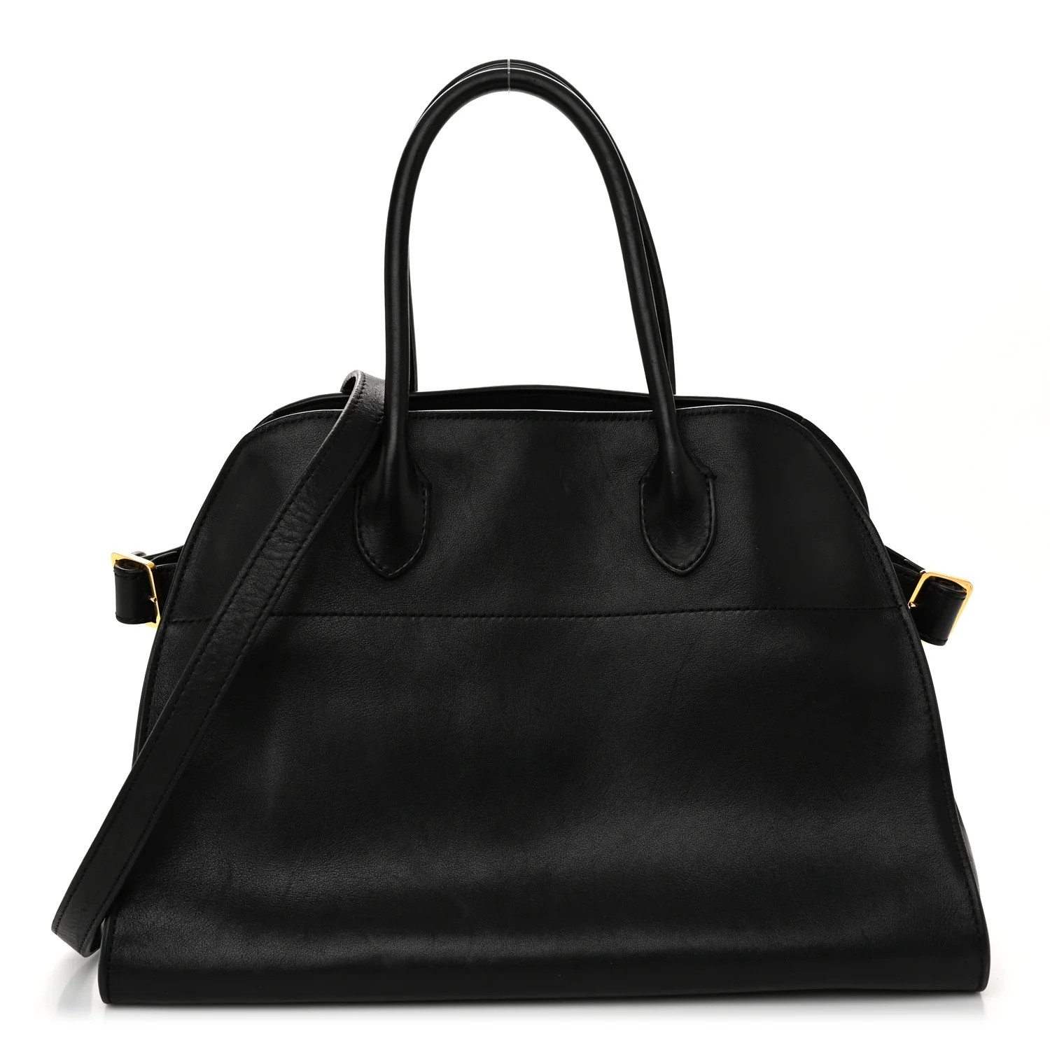 Polished Saddle Calfskin Soft Margaux 12 Black | FASHIONPHILE (US)