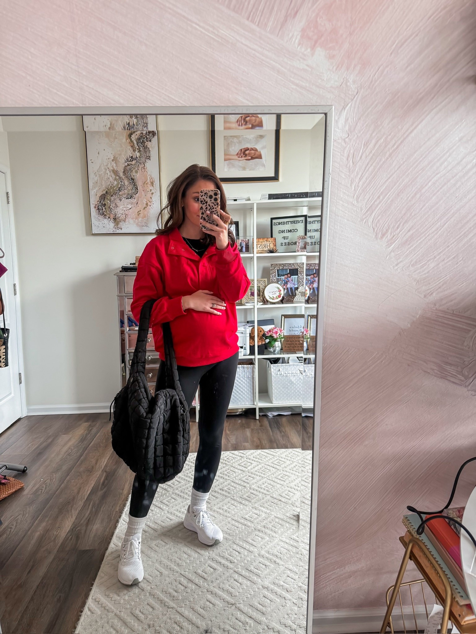 Bump friendly athleisure outfit 

#LTKActive #LTKSeasonal #LTKBump