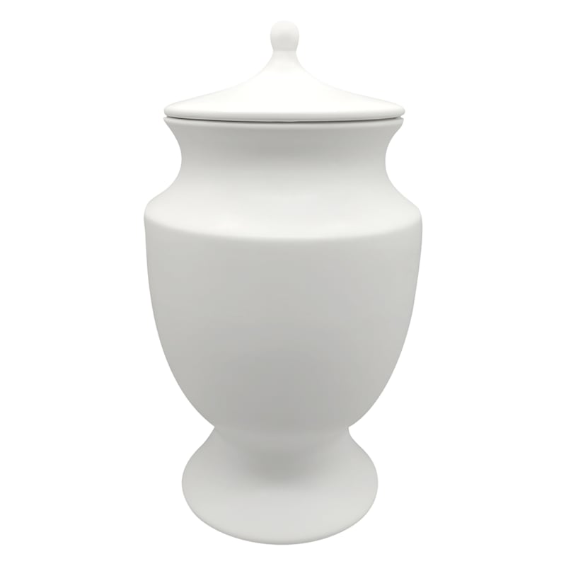 White Ceramic Ginger Jar, 17.7" | At Home