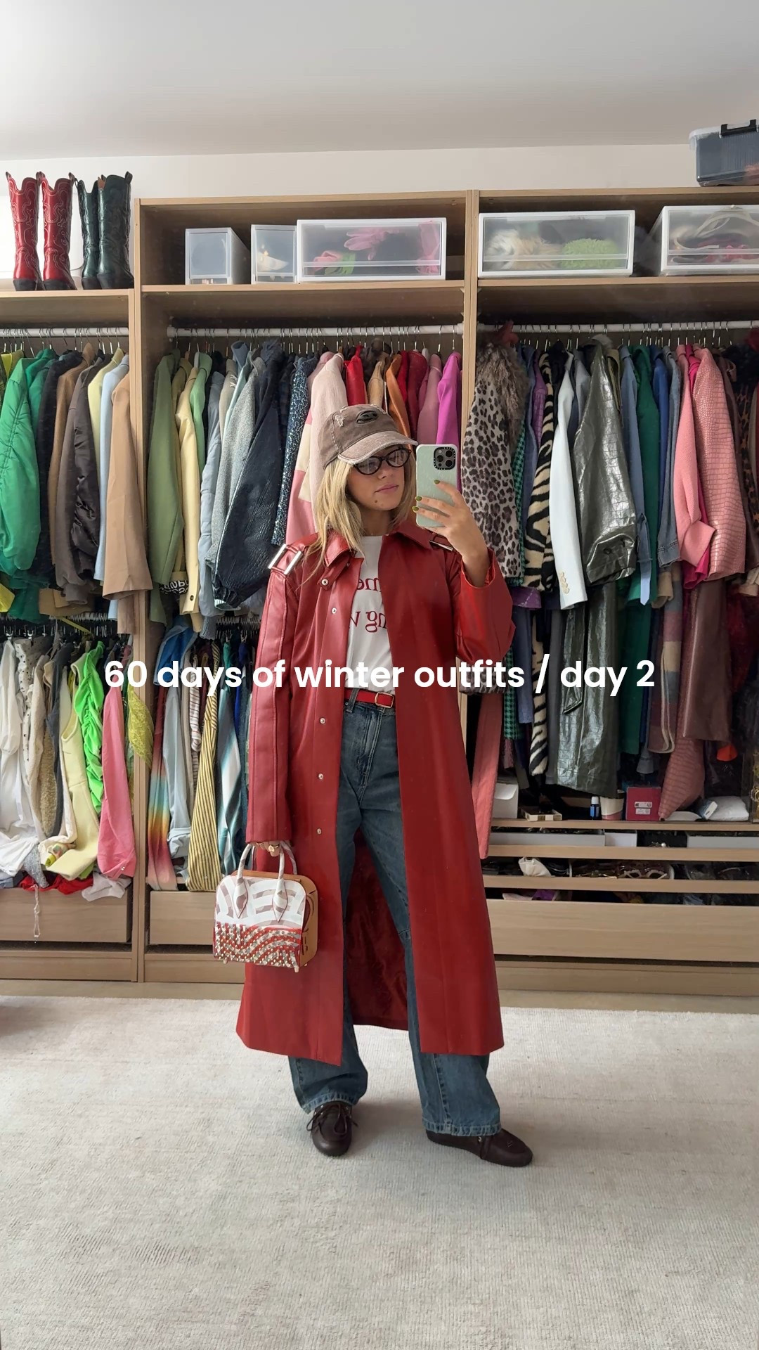 Day 2 / 60 days of winter outfits 🩵
Wearing these barrel jeans with one of my favourite trench coats! I’ve added some cute (non functional lol) glasses & a hat & a colourful belt to make this outfit a bit more fun! 

#LTKstyletip #LTKaustralia #LTKwinter