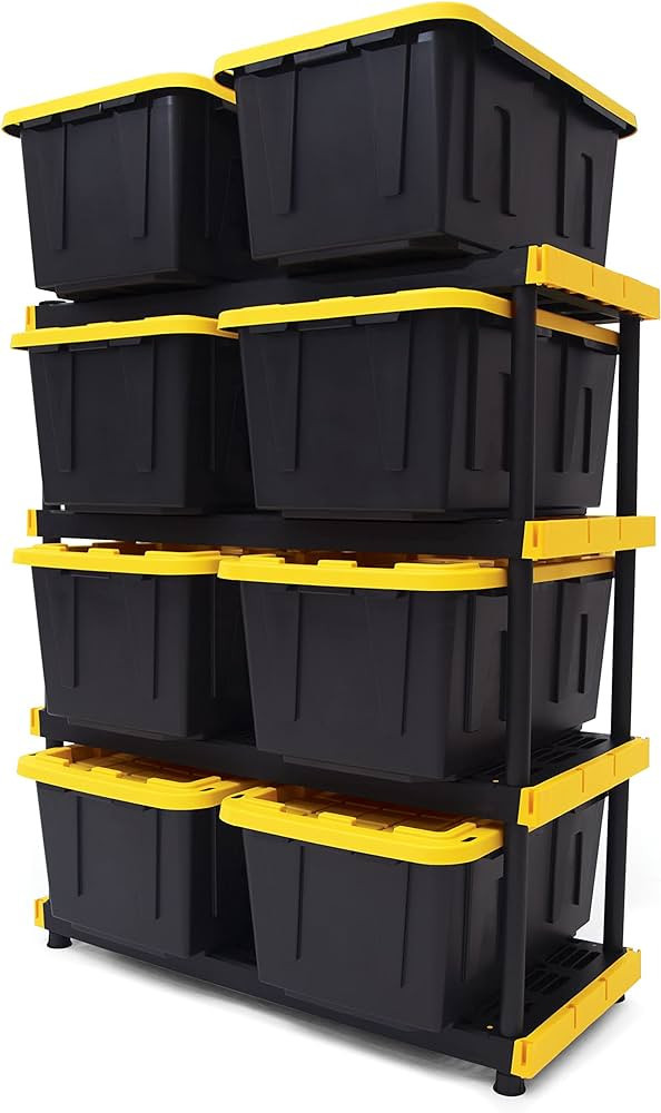 CX Black & Yellow®, Shelving Unit and Heavy Duty Storage Containers, Extremely Durable® (Shelf ... | Amazon (US)