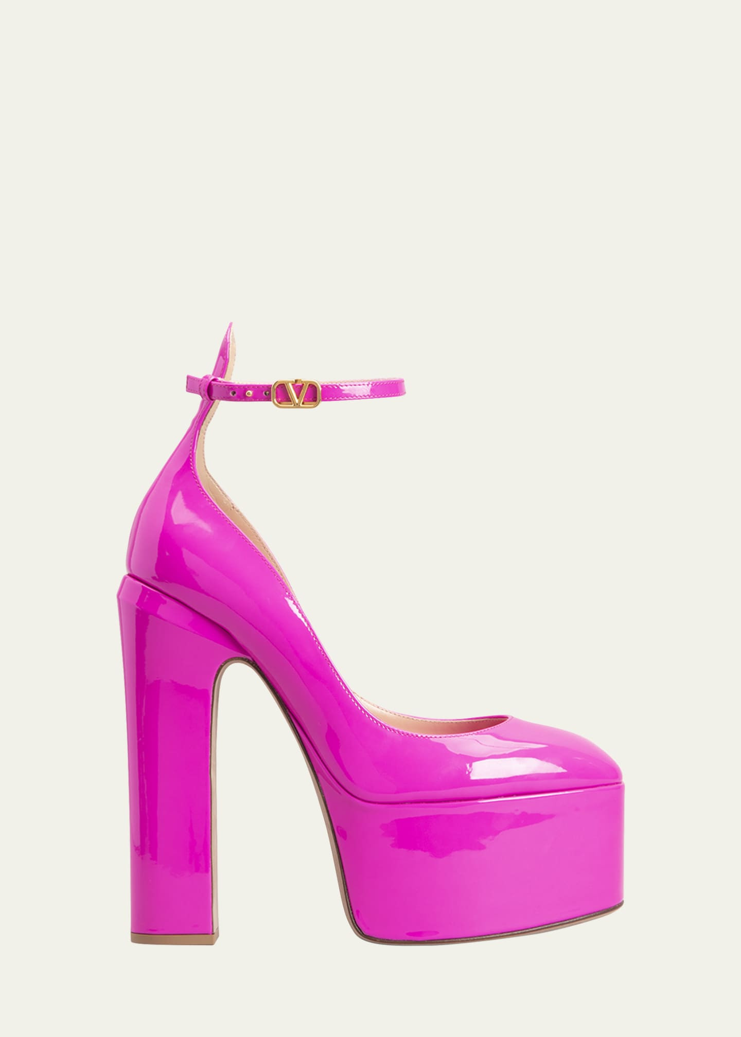 Patent Leather Ankle-Strap Platform Pumps | Bergdorf Goodman