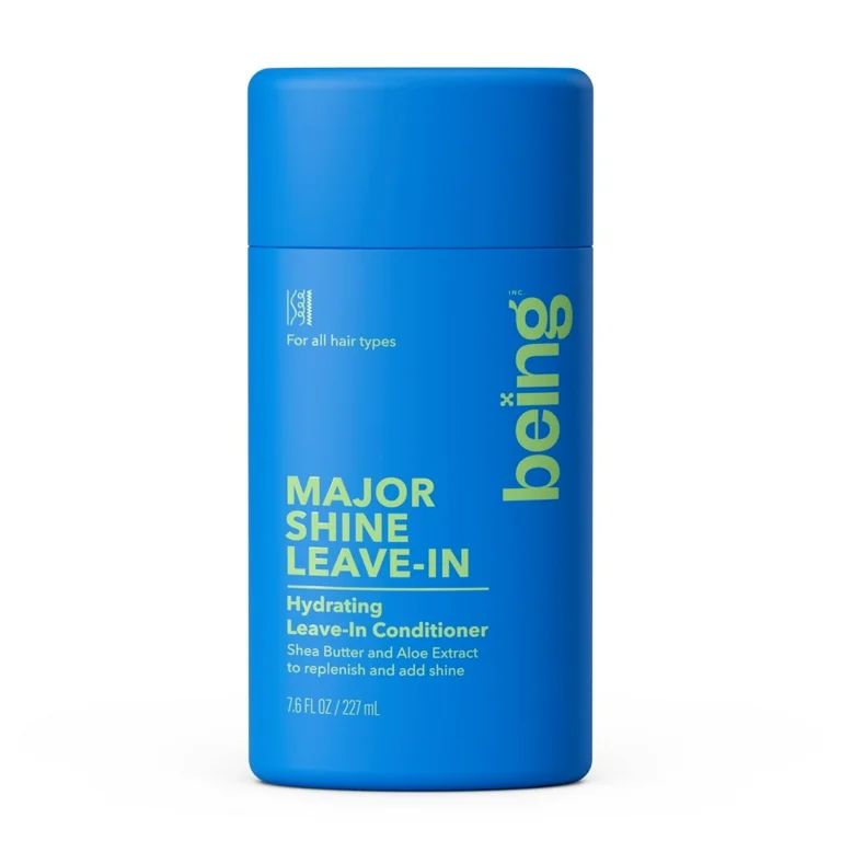 being MAJOR SHINE Hydrating Leave-In Conditioner with Shea Butter and Aloe Extract, 7.6 fl oz | Walmart (US)