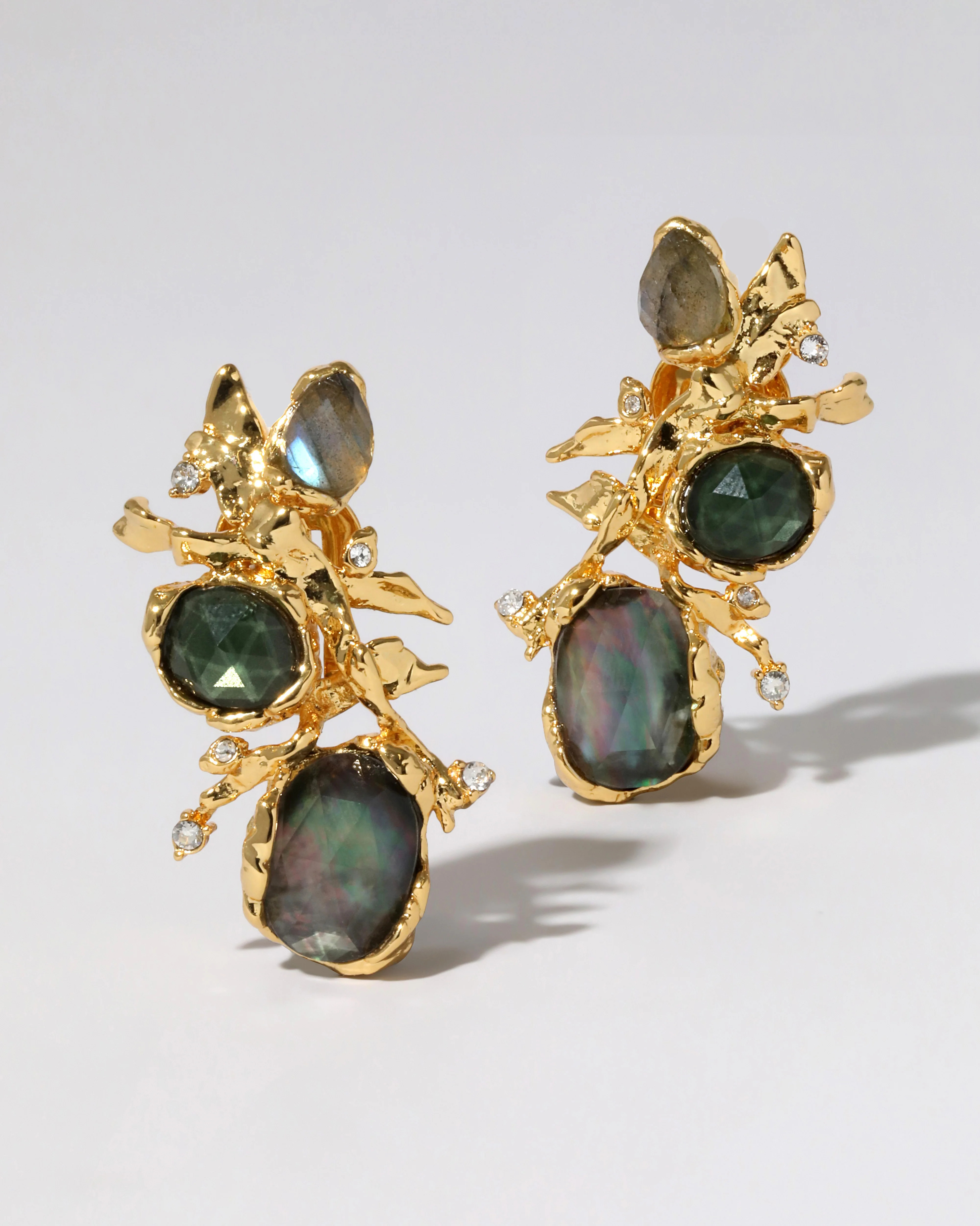 Brut Black Mother of Pearl Cluster Clip Earring | Alexis Bittar | Alexis Bittar