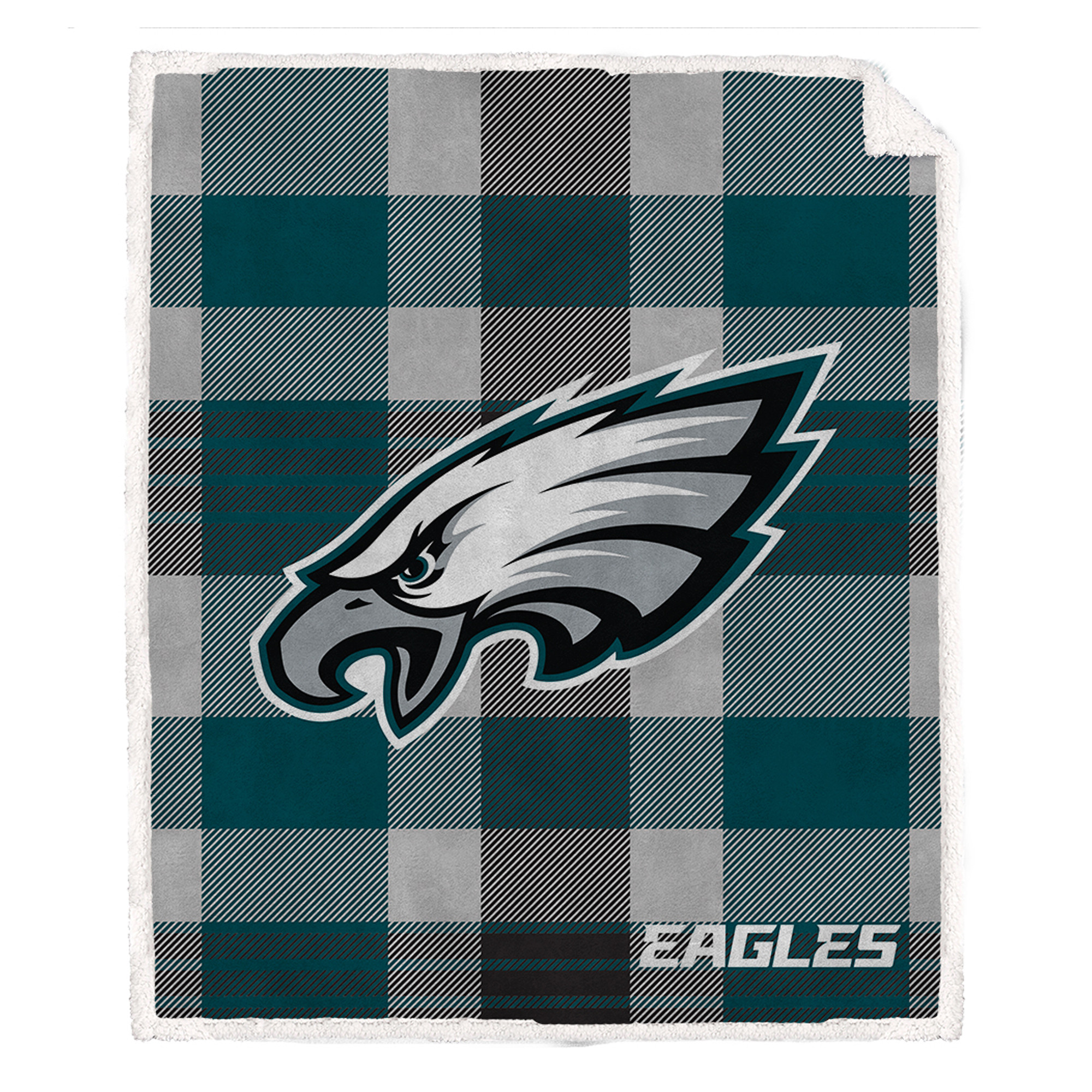 Pegasus Philadelphia Eagles 60” x 70” Plaid Steel Ultra Cozy Sherpa Blanket | Fanatics