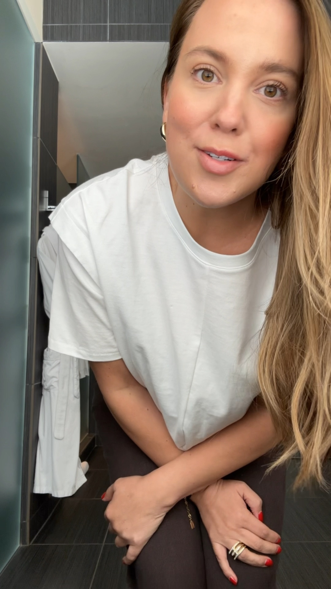 heading out for a quick little shopping break between all the events! wearing a 28 in these brown jeans. they’re our current number one best seller! i love them sooo much. tee is rag & bone and im wearing a large 

#LTKCon