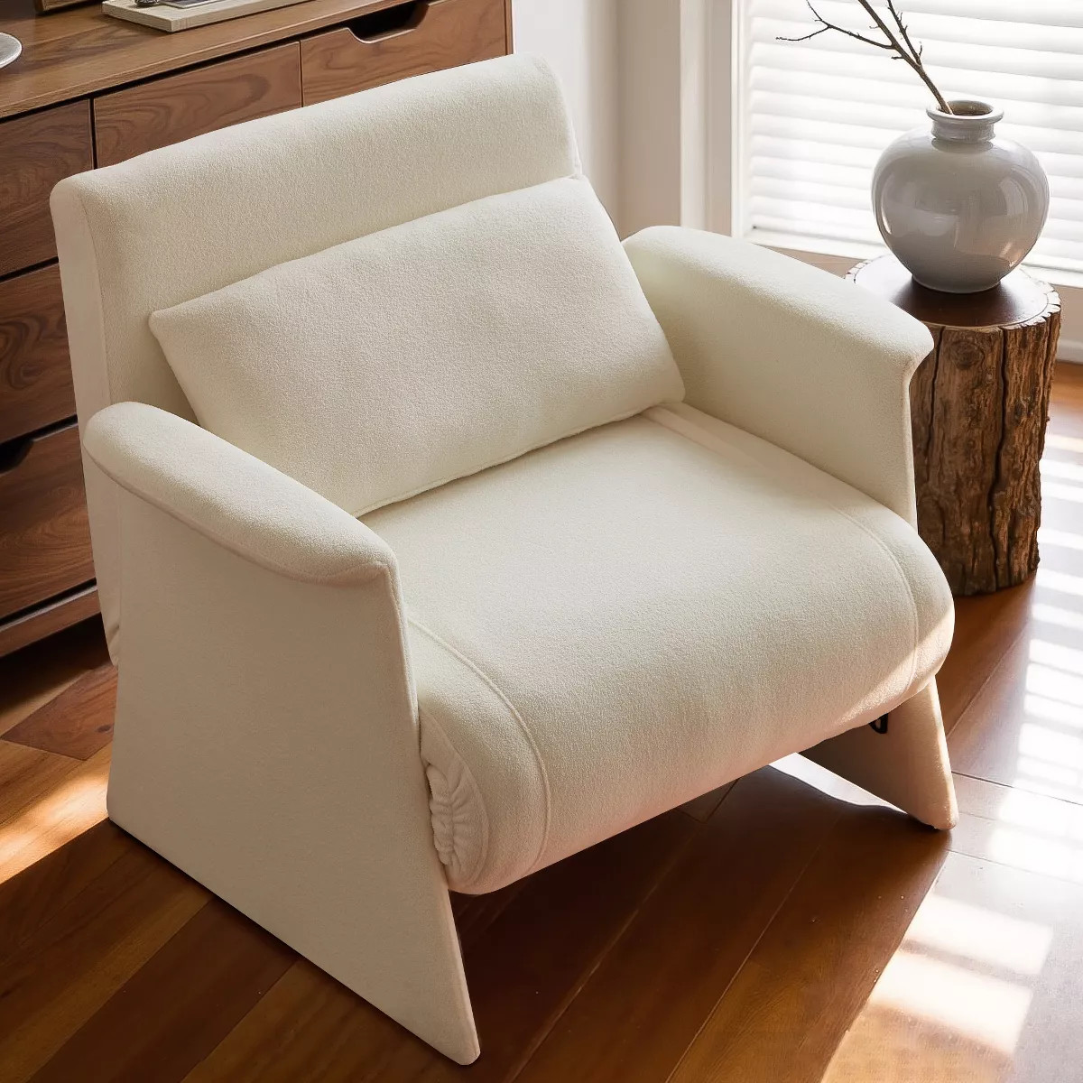 Luck Live 28.34 inch multifunctional sofa bed, with one cushion, beige | Target