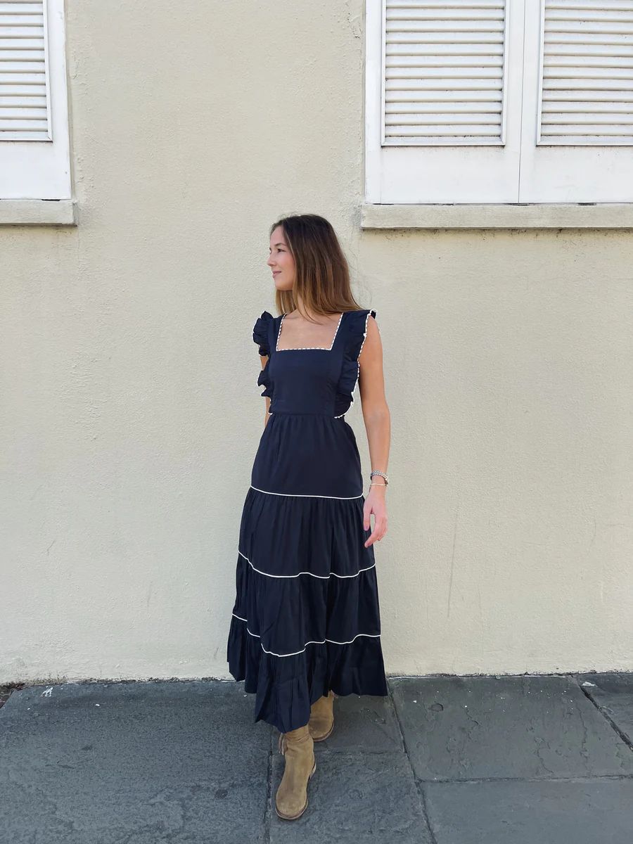 Celia Maxi Dress Navy | Madison Mathews