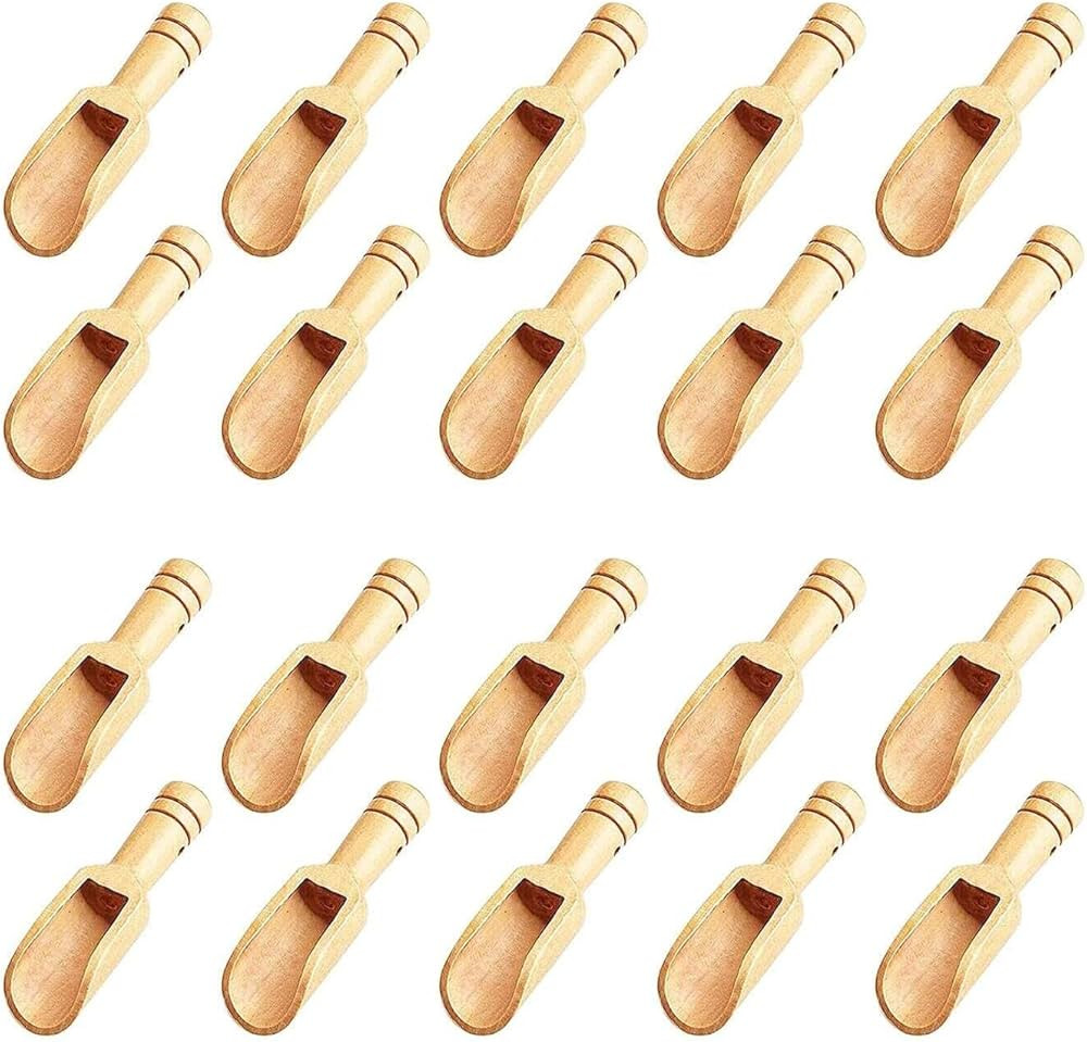 20pc Mini Wooden Spoons，Mini Bamboo Spoons for Bath Salts, tea scoop, Washing Powder spoon，wo... | Amazon (US)