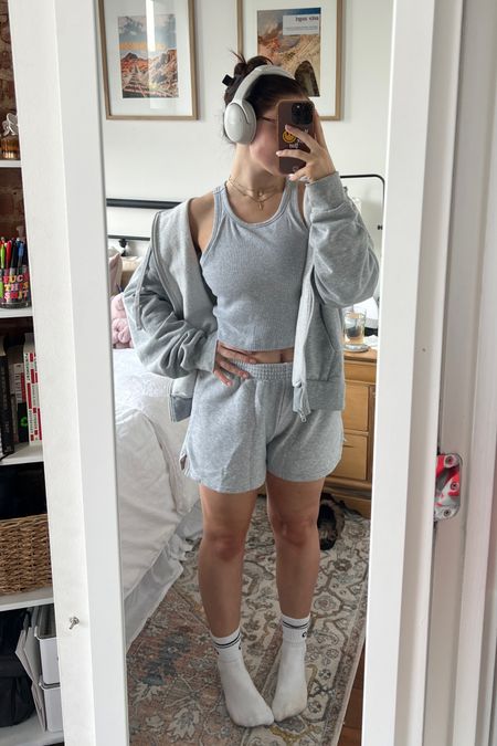 Comfy WFH outfit! I’m a sucker for sets so monochromatic looks are my go-to. These pieces didn’t come together but they work together 🌟
I’m wearing M in the top and shorts and L in the hoodie!

#LTKstyletip #LTKFind #LTKU