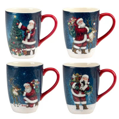 Santa's Secret 16 oz. Christmas Mug Set of 4 - Festive Santa Holiday Coffee Mugs, Dishwasher & Microwave Safe, Old-World Christmas Design, Perfect for | Wayfair North America
