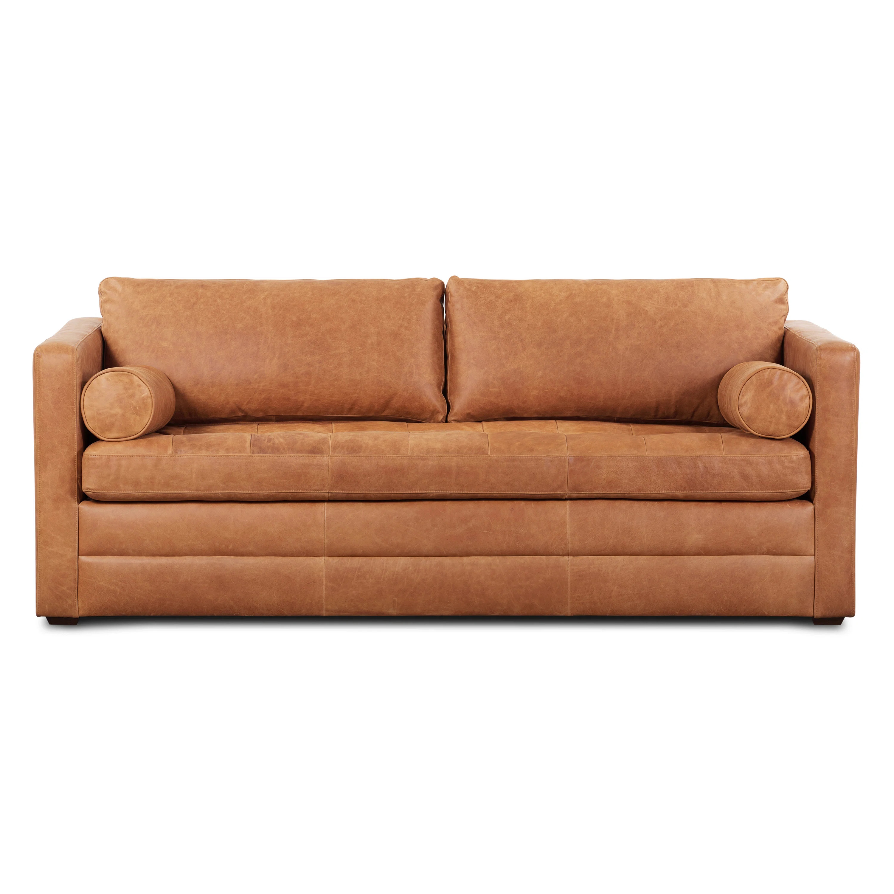 Bismarck 82'' Full-Grain Genuine Italian Leather Sleeper Sofa | Wayfair North America