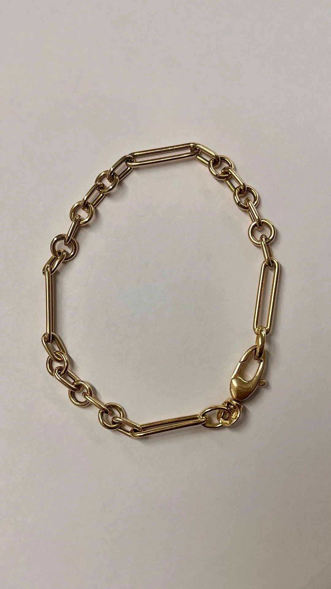 10k Gold Multi-link Paper Clip Bracelet – 7.5 Inch Chain - Etsy | Etsy (US)