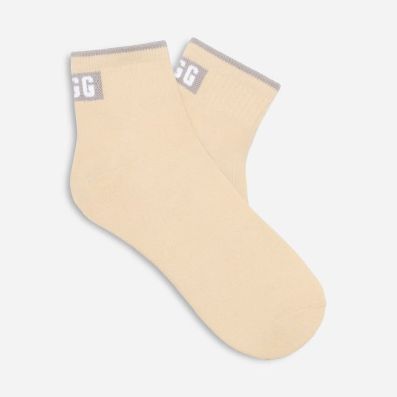UGG® Women's Polly Ankle Sock Cotton Blend Socks in Sea Salt/Ceramic | UGG (US)