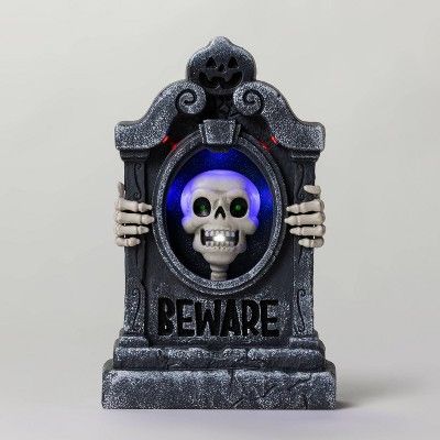 Animated Mini Skeleton Tombstone Halloween Decorative Prop - Hyde &#38; EEK! Boutique&#8482; | Target