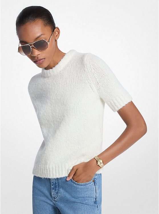 Knit Short-Sleeve Sweater | Michael Kors US