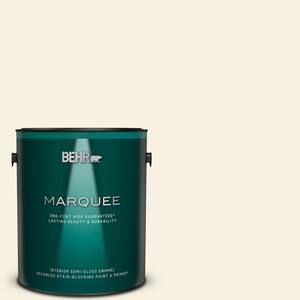 BEHR MARQUEE 1 gal. #GR-W14 Coconut Twist Semi-Gloss Enamel Interior Paint & Primer-345001 - The ... | The Home Depot