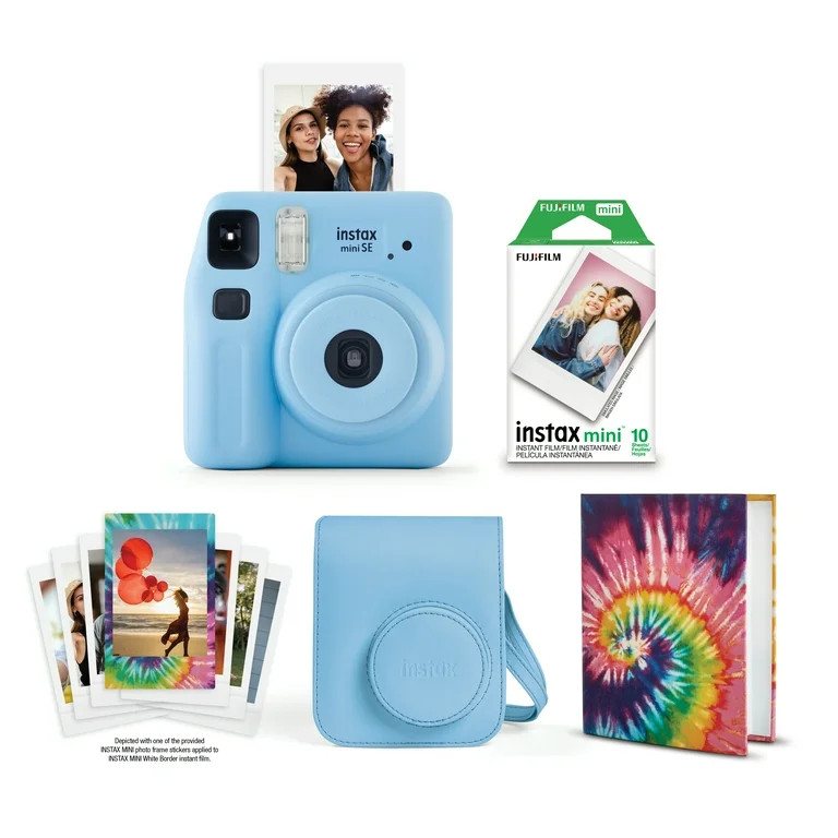 Fujifilm instax Mini SE Instant Camera Bundle with Case, 10 Pack Film, Album, and Frame Stickers,... | Walmart (US)