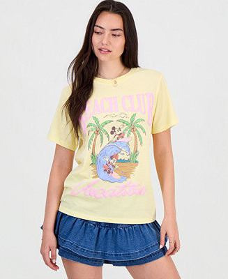 Juniors' Mickey Minnie Surf Graphic T-Shirt | Macy's