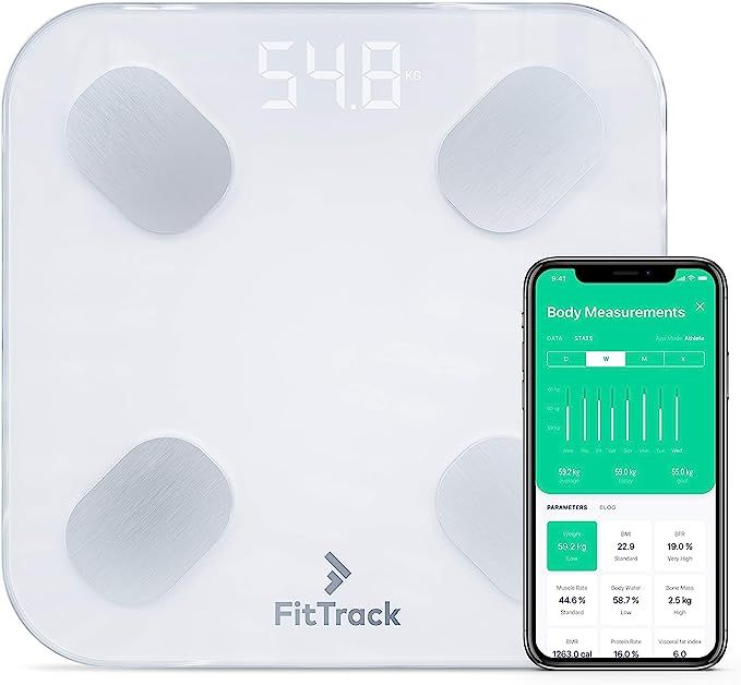 FitTrack Dara Smart BMI Digital Scale - Measure Weight and Body Fat - Most Accurate Bluetooth Gla... | Amazon (US)