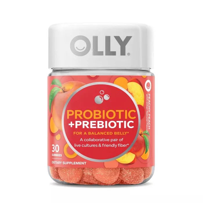 Olly Probiotic + Prebiotic Gummies - Peachy Peach - 30ct | Target