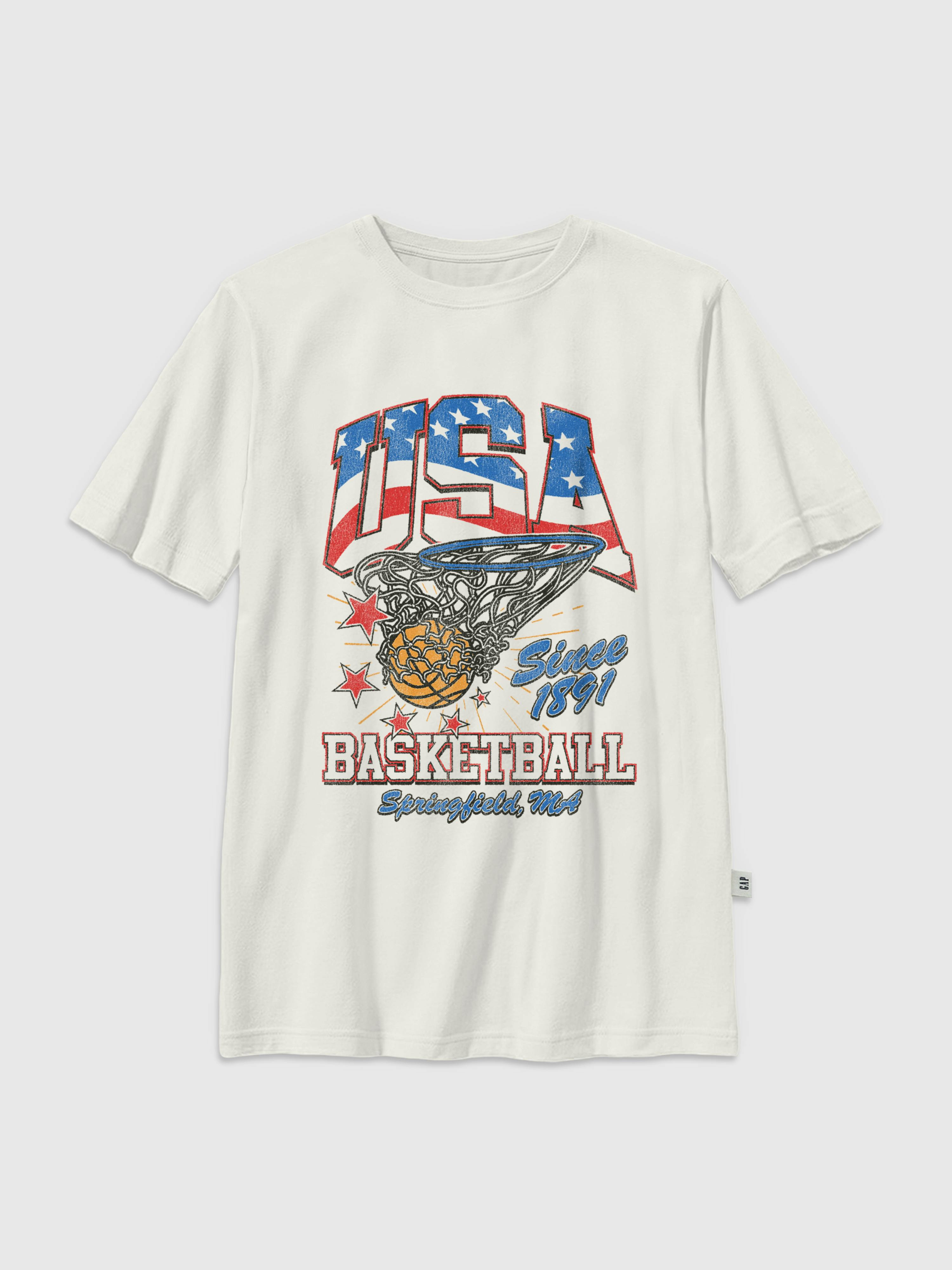 Kids Vintage Basketball Graphic T-Shirt | Gap (US)