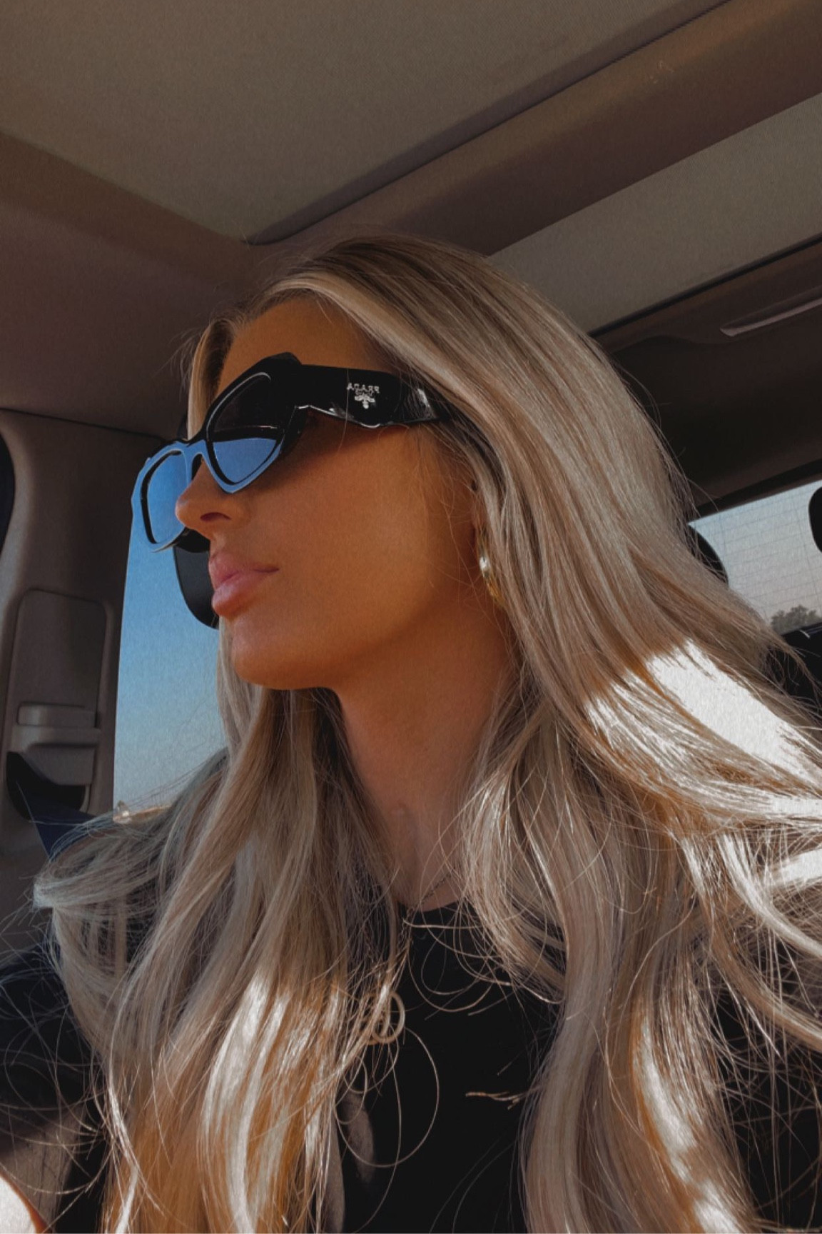 Prada Runway 49mm Rectangular Sunglasses Prada - Prada Runway - Rectangular Sunglasses - Black Slate  main image 2