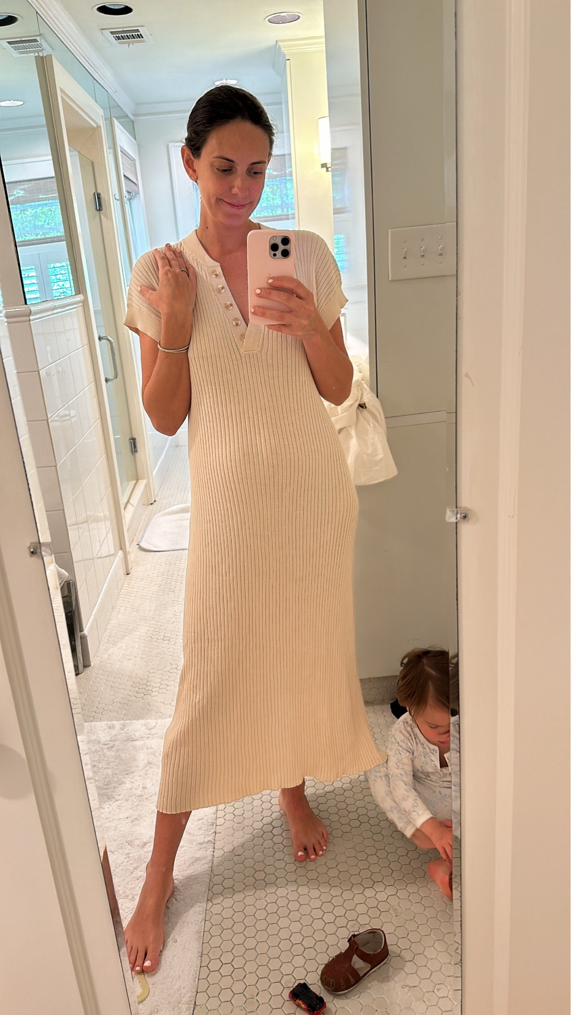 varley aria knit midi dress Varley Aria Knit Midi Dress In Grey