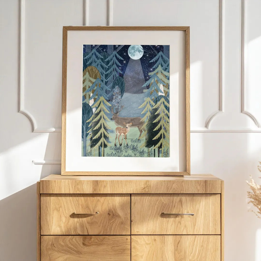 the secret forest Nursery Print, Woodland animals Storybook Theme, Kids Wall art | Etsy (US)
