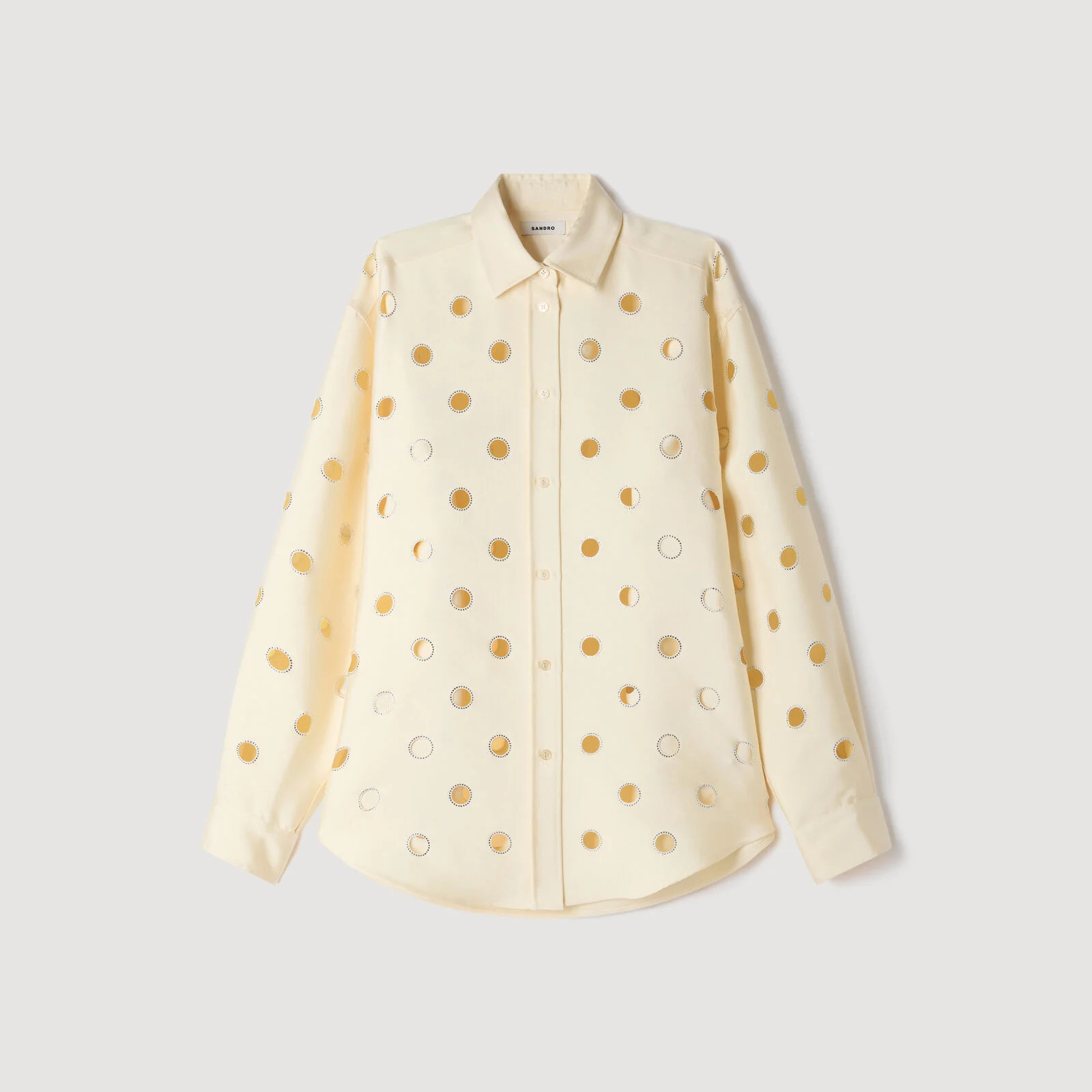 Openwork rhinestone shirt | Sandro US | Sandro-Paris US