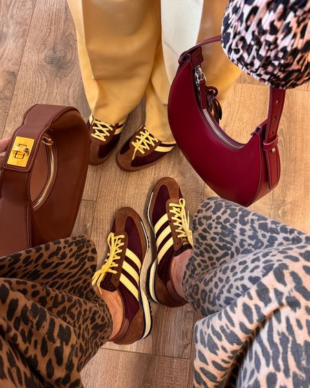 Bella Hadid has these trainers and so do we! The Adidas SL 72 paired with leopard print and yellow. 

#LTKitbag #LTKshoecrush
