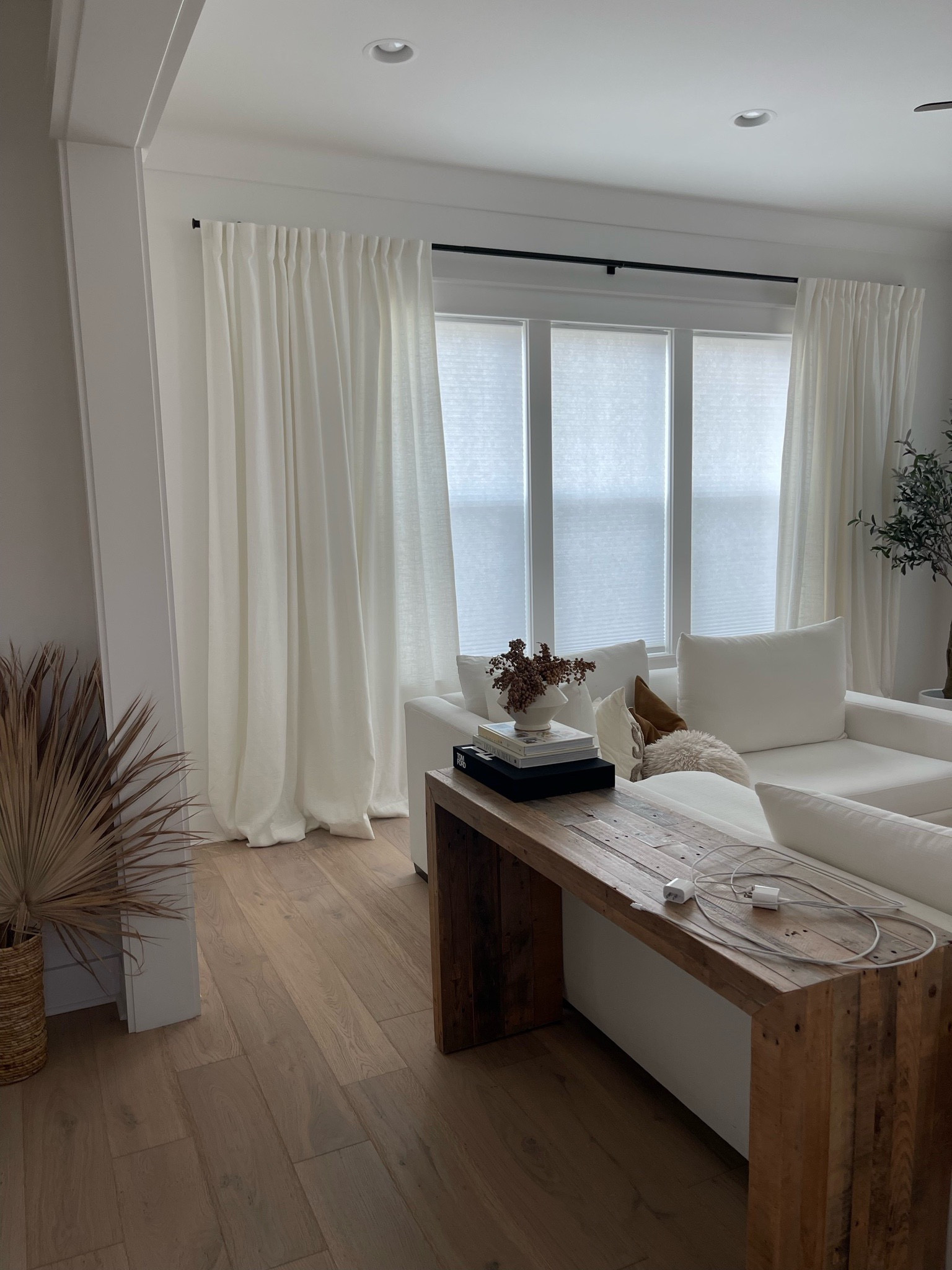 Living room is 
Coming together!!  Need
Pictures, lighting and a few
More things to
Love it!! These curtains are
Amazing!!  I got the
Light filter ones in
108 x 96. Couch is
White Linen. Faux tree
I Love!!

#LTKhome #LTKFind #LTKSeasonal