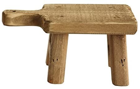 Creative Co-Op DA6897 Rectangle Wood Pedestal with Handle, Small, Brown | Amazon (US)