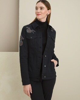 Beaded Floral Denim Jacket | Chico's