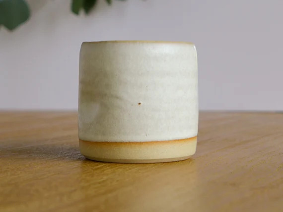 Matte White Ceramic Pinch Cup | Handmade Thumb Indention Mug | Stoneware Coffee Mug | Handleless ... | Etsy (US)