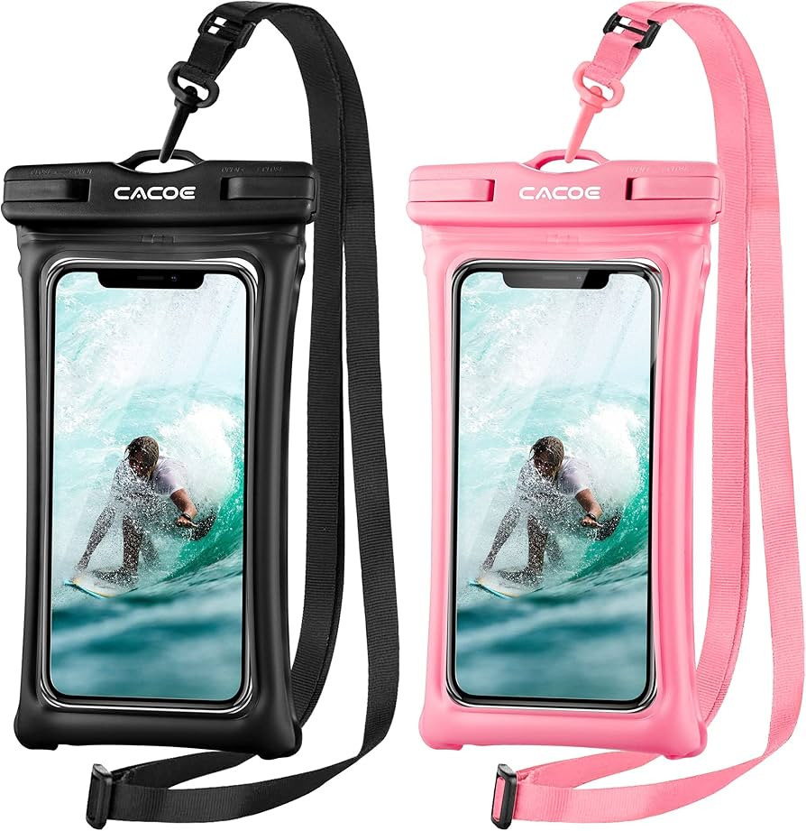 CACOE [Floatable] Floating Universal Waterproof Phone case 2 Pack-Up to 7.0",Phone Pouch with Adj... | Amazon (US)