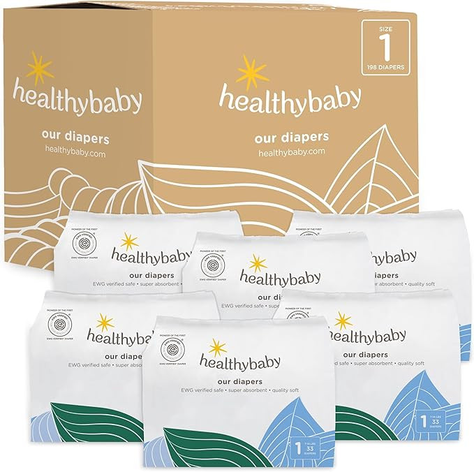 Our Diapers | The First EWG Verified & Microbiome-Friendly Diaper | Size 1 (7-14 lbs) 198 Count |... | Amazon (US)