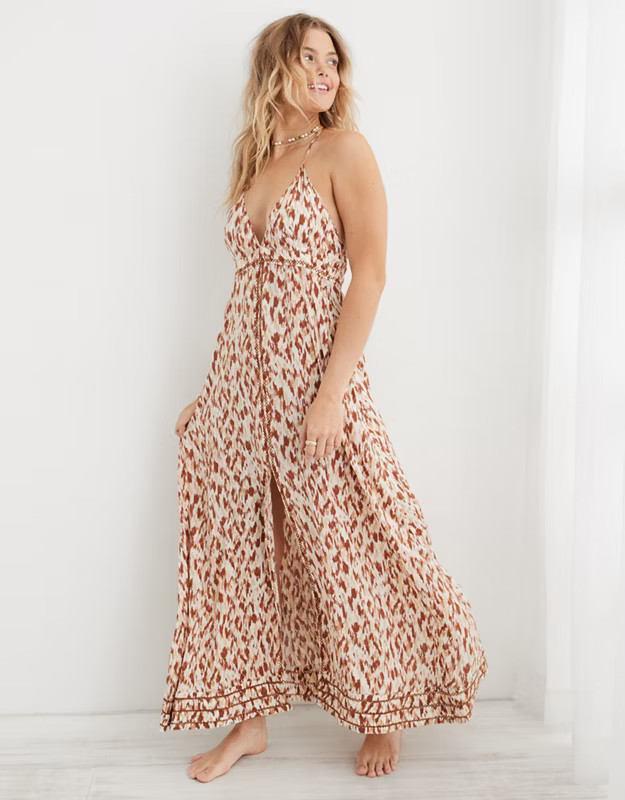 Aerie Front Slit Maxi Dress | Aerie