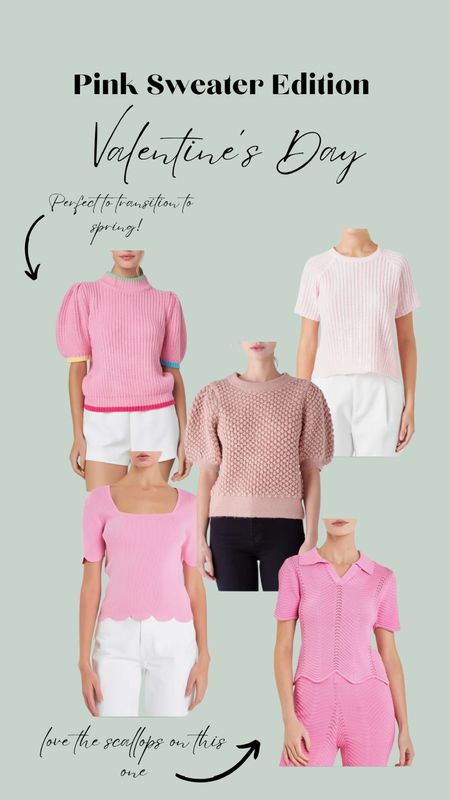 Valentines Day pink sweater options. These will also transition perfectly into spring! 

#LTKMostLoved #LTKstyletip #LTKover40