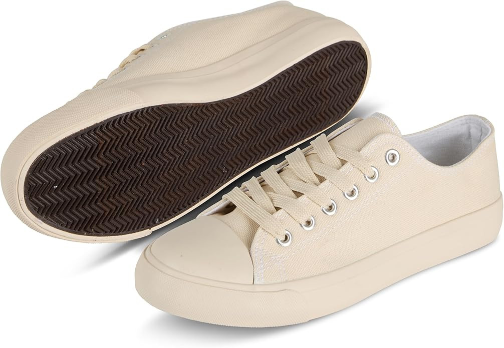 Canvas Shoes for Women Casual Low Top Sneakers Fashion Womens Tennis Shoes for Everyday Wear | Amazon (US)