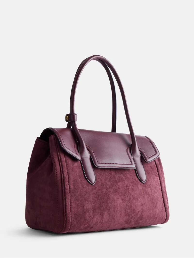 Free Assembly Women's Satchel, Deep Chanti | Walmart (US)