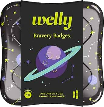 Welly Bandages | Adhesive Flexible Fabric Bravery Badges | Assorted Shapes for Minor Cuts, Scrape... | Amazon (US)