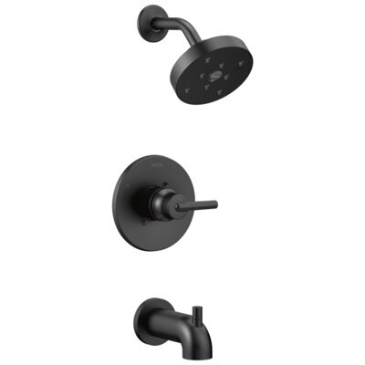 Delta  Trinsic Matte Black 1-handle Bathtub and Shower Faucet | Lowe's