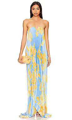 L'IDEE Black Tie Gown in Jardin Blue from Revolve.com | Revolve Clothing (Global)