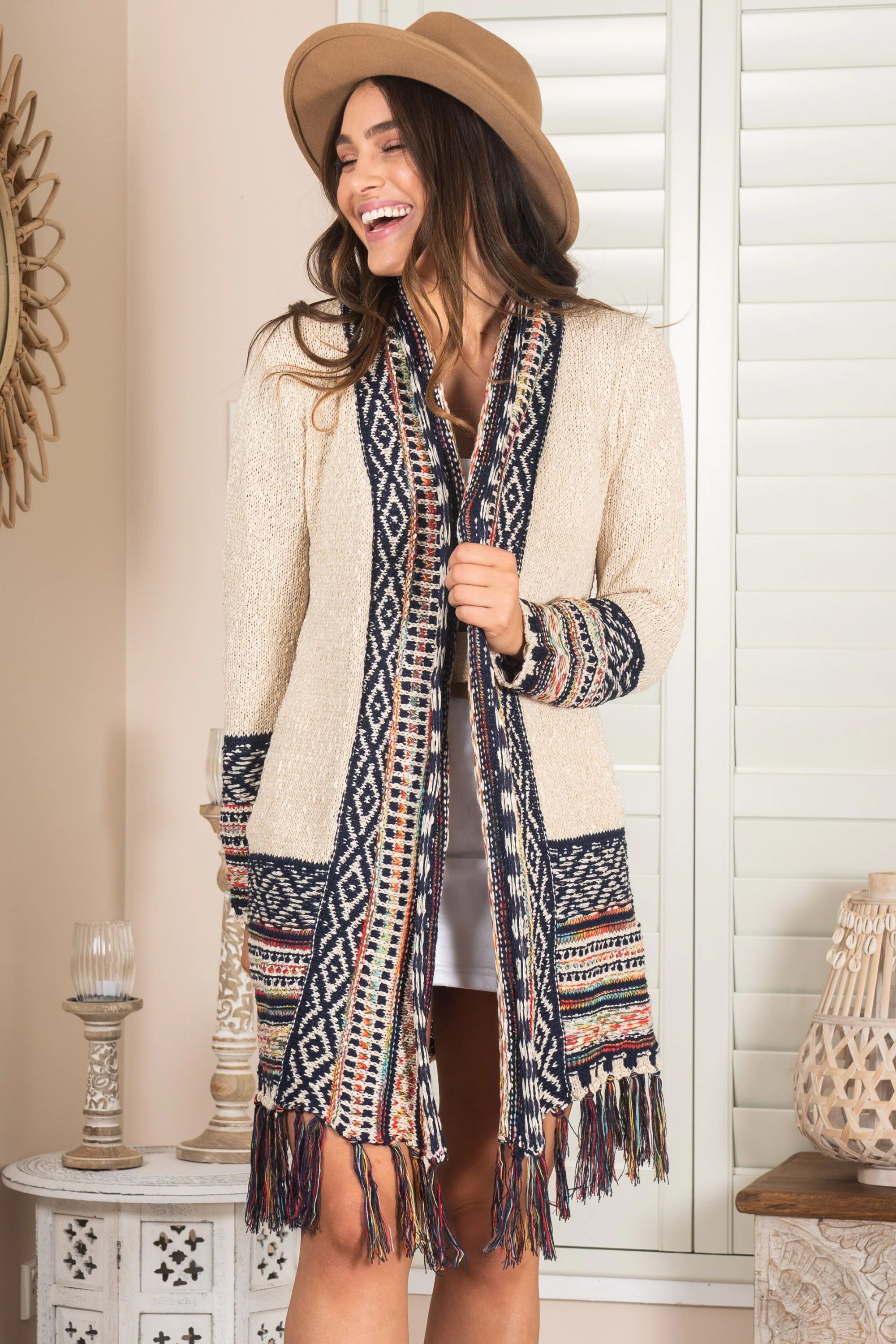 Shop Knitwear: Pasadena Cardigan - Beige | saltycrush.com | Salty Crush