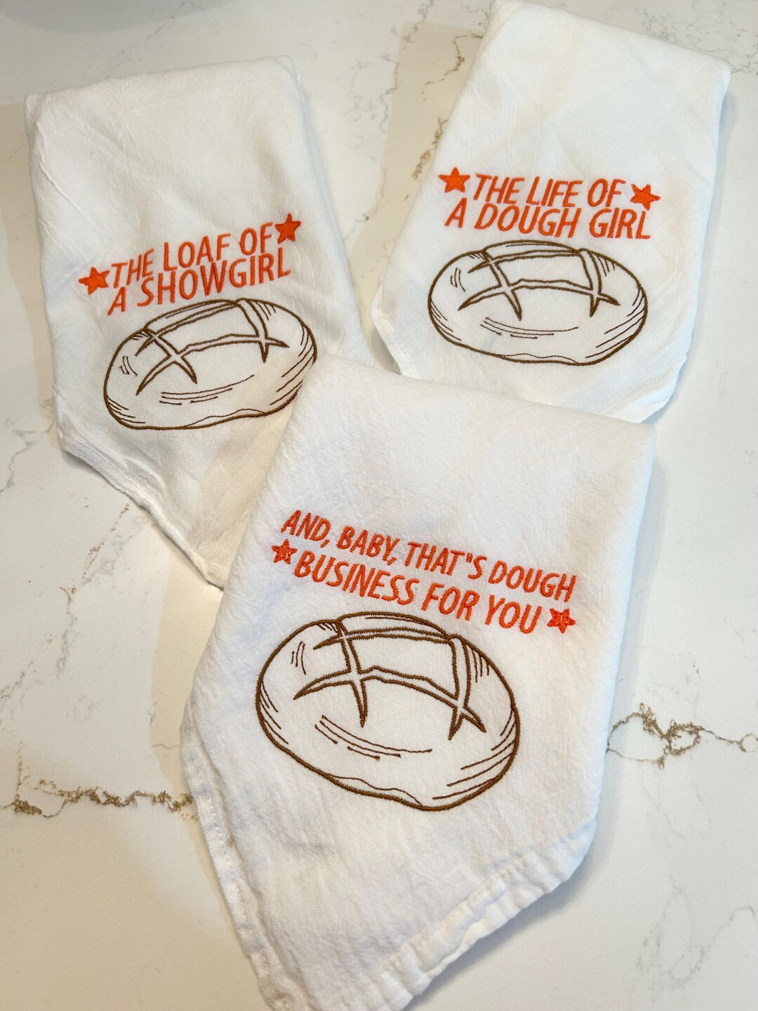 Taylor Inspired Quotes on Flour Sack Towel, LOAF of a DOUGH GIRL, Sourdough Embroidered Towel - E... | Etsy (US)