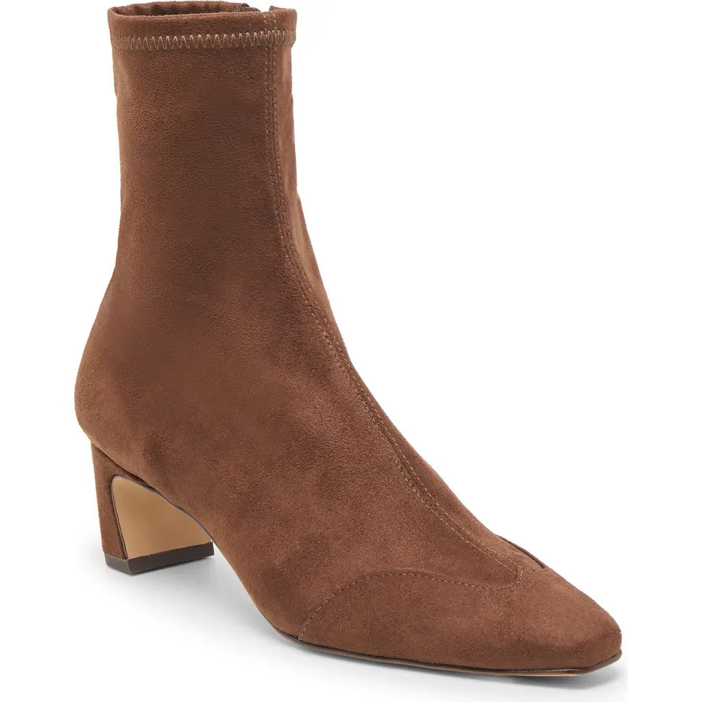 Dolce Vita Anika Block Heel Bootie in Dark Brown at Nordstrom, Size 9.5 | Nordstrom